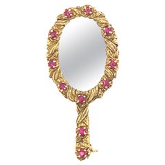 Mirror Pin Featuring rubies