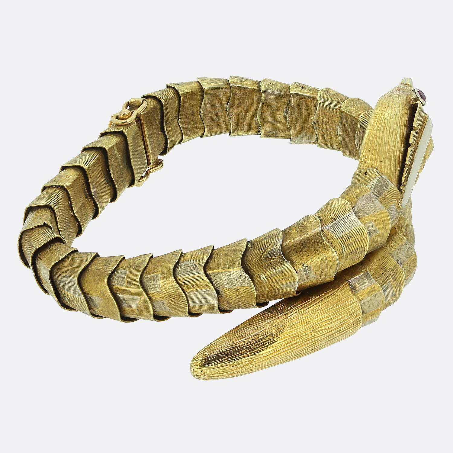 Antikes Rubin-Schlangen-Armband (Viktorianisch) im Angebot