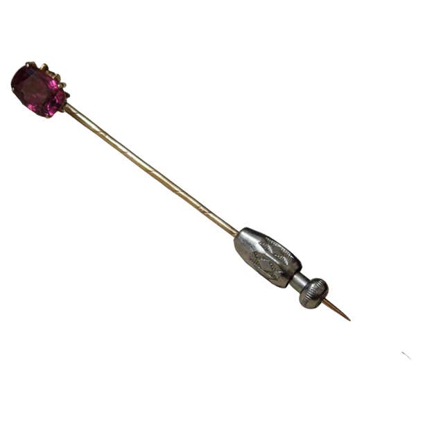 Antique Ruby Stick Pin For Sale at 1stDibs | antique stick pins ...