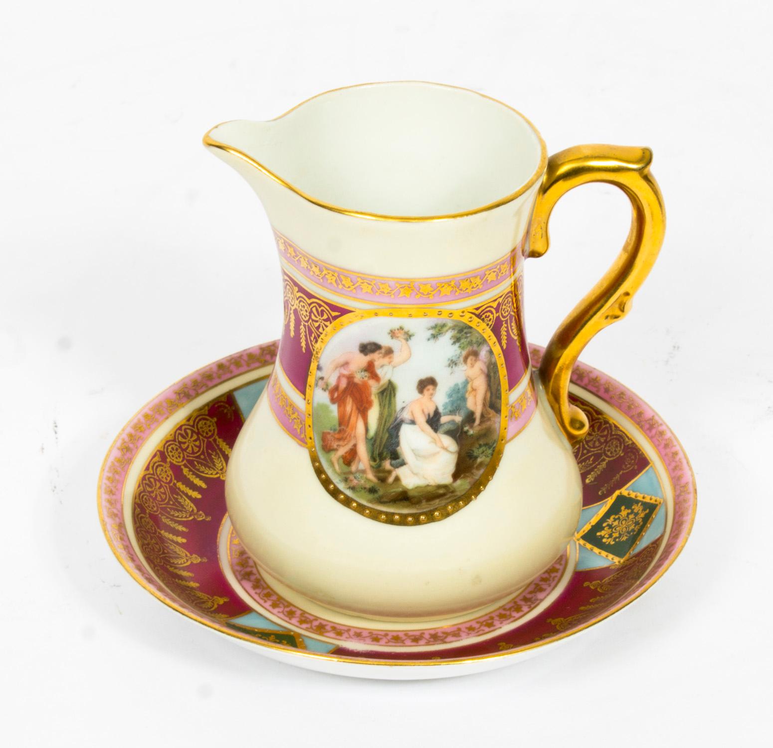 Antique Rudolf Kämpf 38 piece Porcelain Tea Set, 1918 8