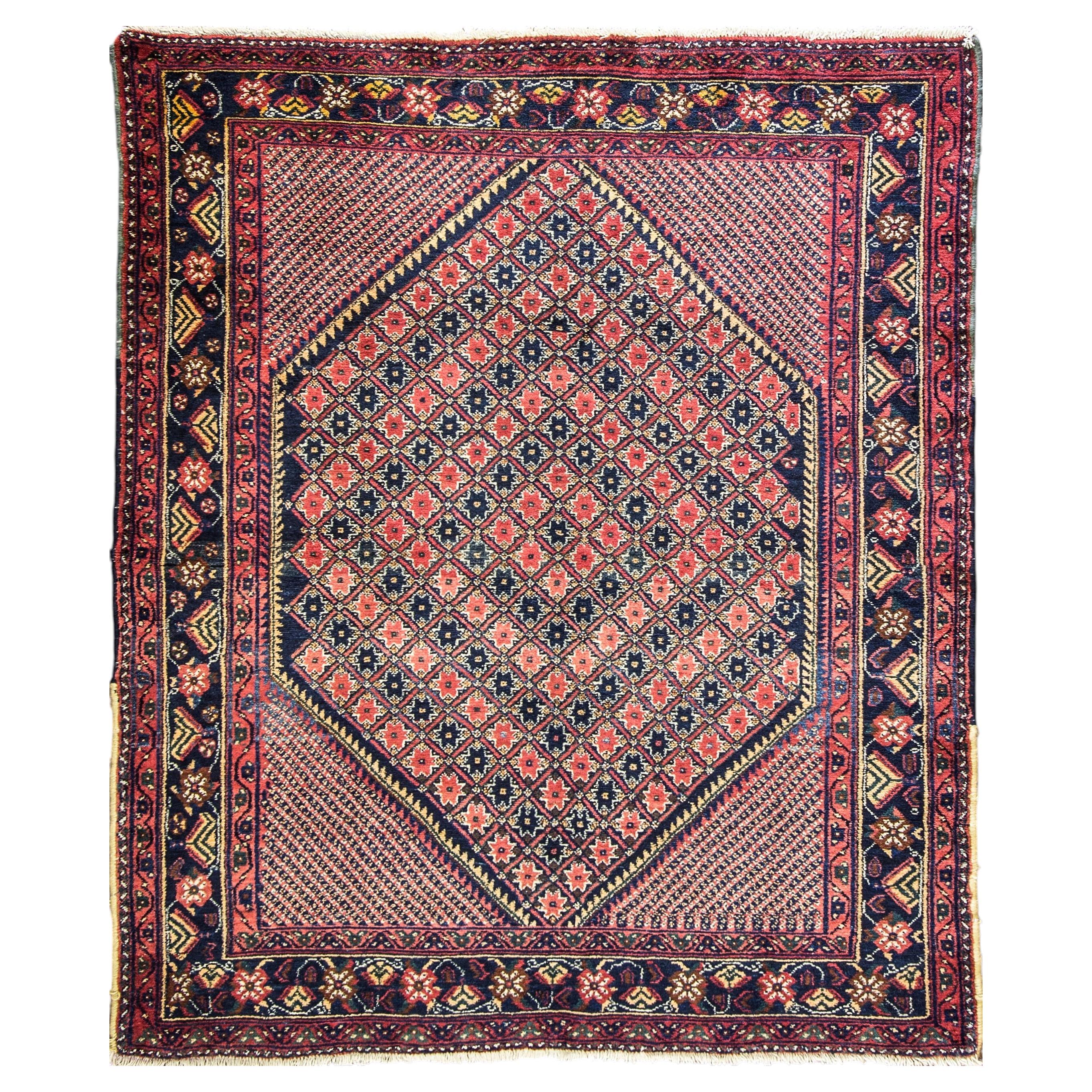 Antique Rug-4'7" X 5'7" For Sale
