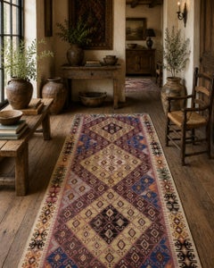 Antique Rug, Anatolian Handmade Carpet Runner, Oriental Rug Turkish Kilim Runner