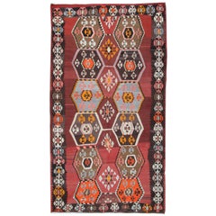 Antique Rug, Anatolian Turkish Kilim Rugs, Handmade Carpet Oriental Rug