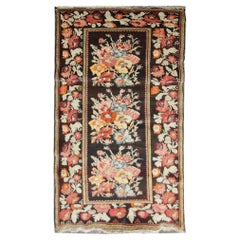 Used Rug Caucasian Karabagh, Handmade Carpet Oriental Rug, Floral Area Rugs