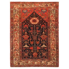 Antique Rug Caucasian Mihrabi Rug Handmade Carpet from Kazak Area
