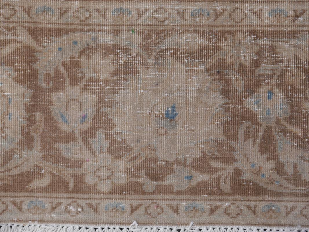Tabriz Teppich Classic Vintage Teppich Muted Grau Beige Braun Handgeknüpft Neutral im Angebot 10