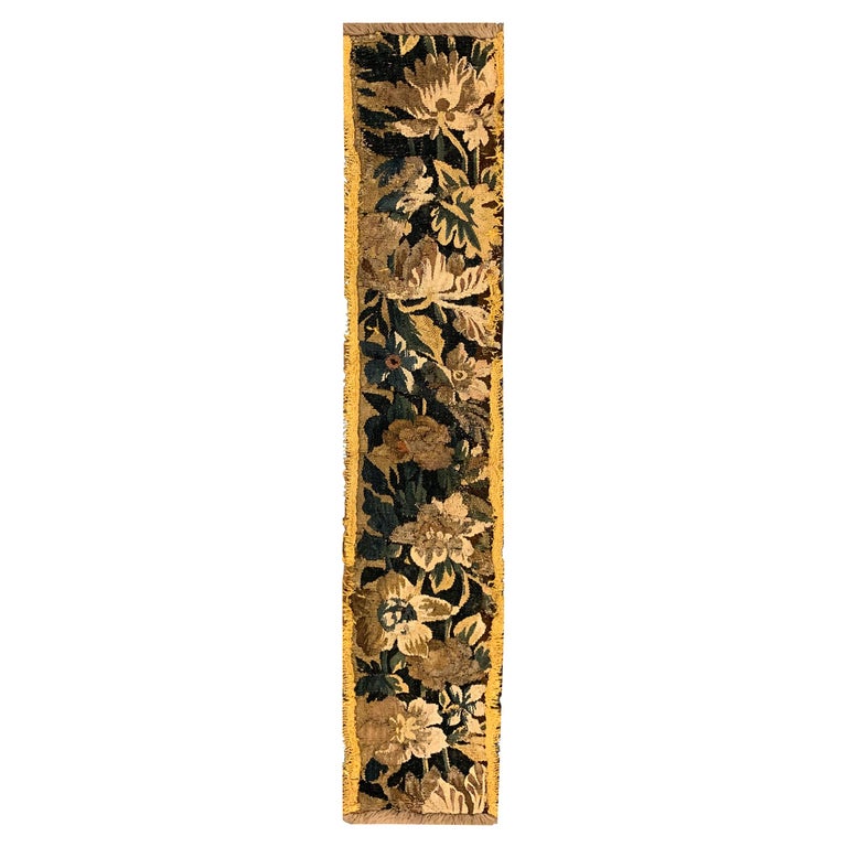 Antique Rug Flemish Fragment Tapestry Runner Aubusson Rugs For Sale at