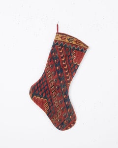 Antique Rug Fragment Christmas Stocking