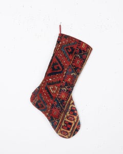 Antique Rug Fragment Christmas Stocking