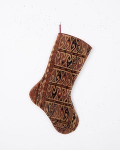 Antique Rug Fragment Christmas Stocking
