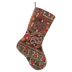 Antique Rug Fragment Christmas Stocking