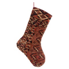 Antique Rug Fragment Christmas Stocking
