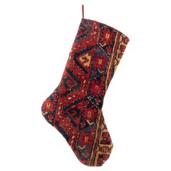 Antique Rug Fragment Christmas Stocking