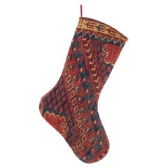 Antique Rug Fragment Christmas Stocking