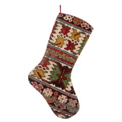Antiker Teppich Fragment Weihnachtsstrumpf