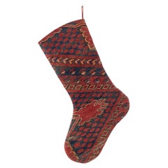 Antiker Teppich Fragment Weihnachtsstrumpf