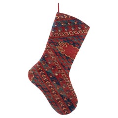 Antique Rug Fragment Christmas Stocking