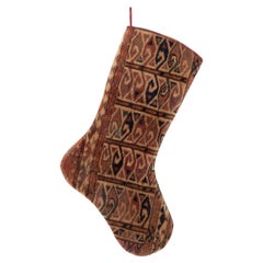 Antique Rug Fragment Christmas Stocking