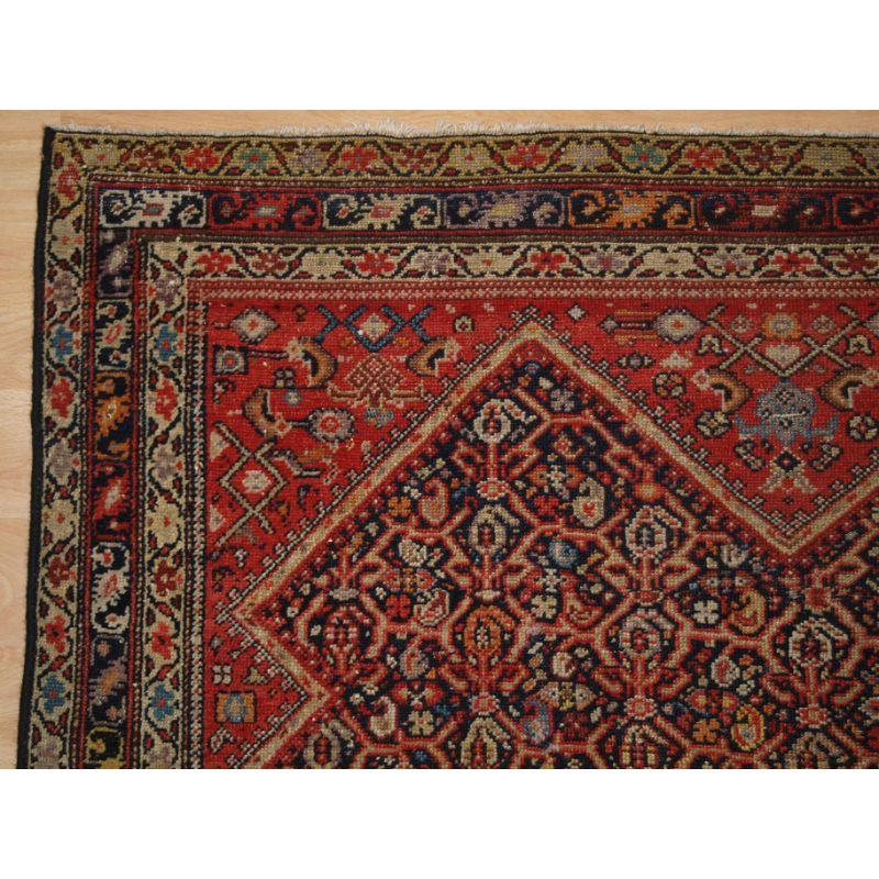 Asian Antique Rug from The Town Of Malayer For Sale