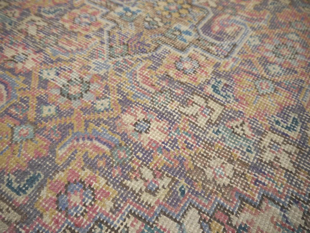  Tabriz Vintage Teppich 8x12 ft Handgeknüpft Room Size Wolle Gedeckte Farben 360x250 cm im Angebot 6