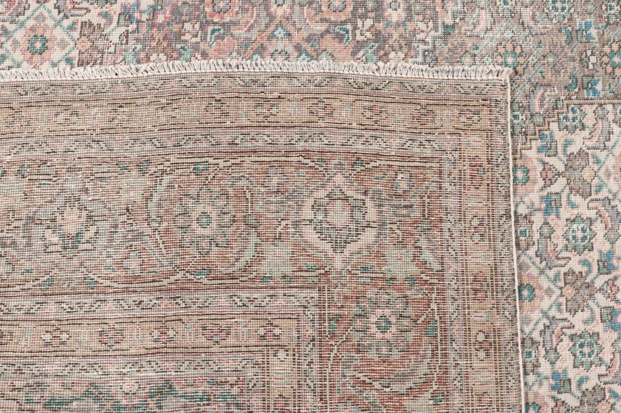 Tabriz Vintage Teppich 8x12 ft Handgeknüpft Room Size Wolle Gedeckte Farben 360x250 cm (Asiatisch) im Angebot