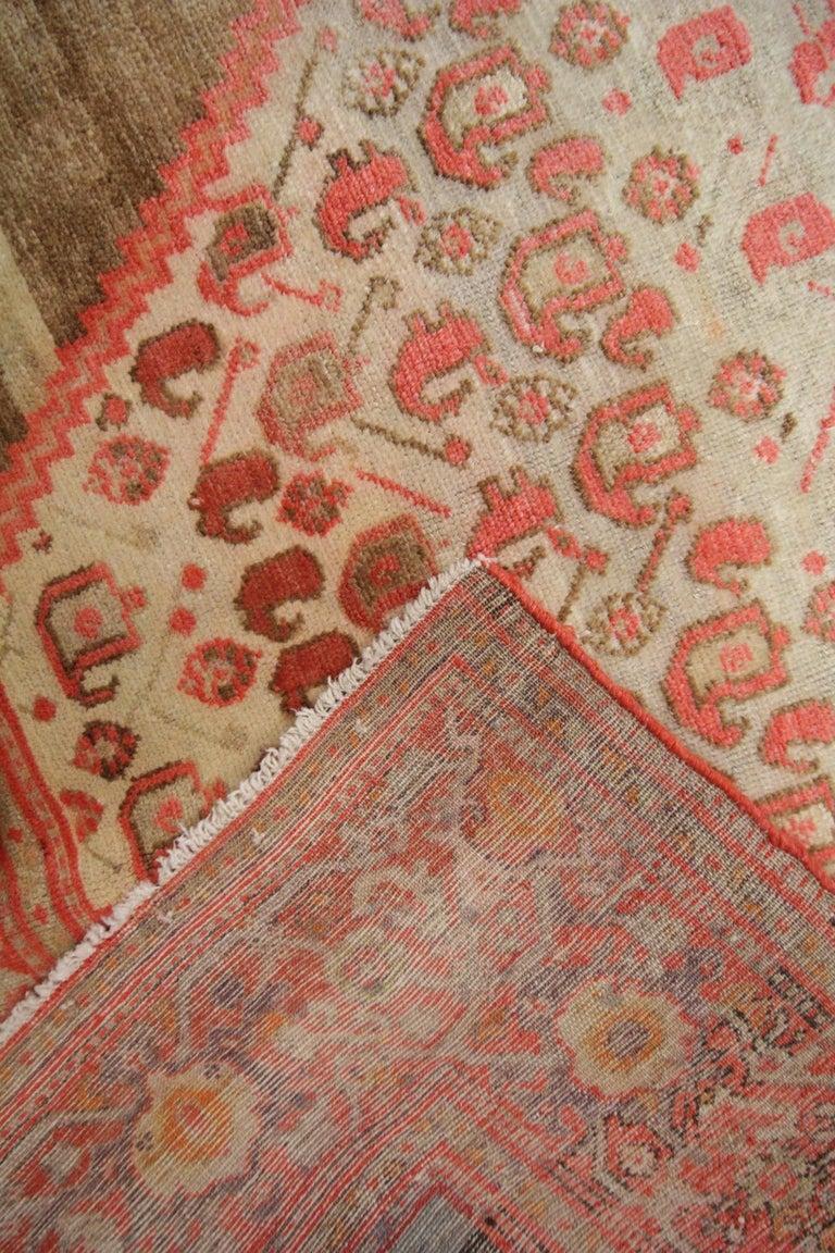 Rustic Antique Rug Hand Woven Turkish Rug, Wool Carpet as Living Room Rug for Sale For Sale