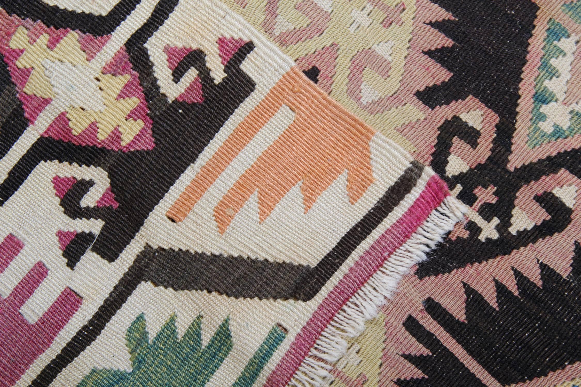 Noué à la main Tapis ancien, tapis artisanal Tapis oriental Tapis de couloir Kilim turc en vente