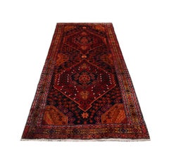 Antique Rug, Handmade Red Carpet Runner Rustic Living Room Rug