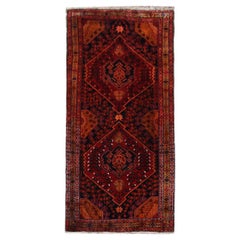 Antique Rug, Handmade Red Carpet Runner Rustic Living Room Rug 