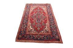 Antique Rug Heriz Serapi Rug 107cm x 160cm Oriental Rug 4x5 High Quality 1920