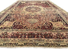 Antique Rug  Kirman Raver. Late 19th