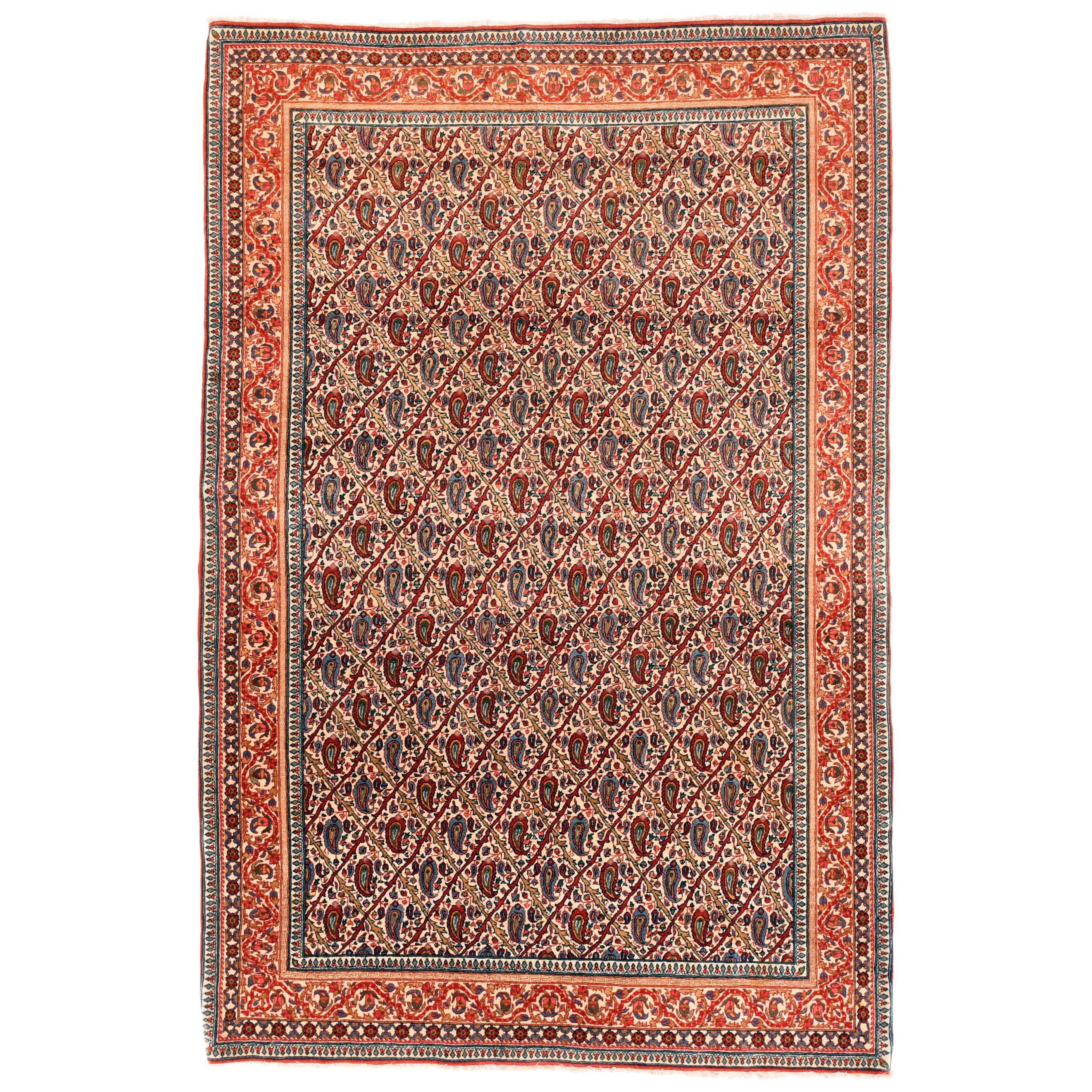 Persischer Qum-Teppich im Vintage-Stil im Angebot