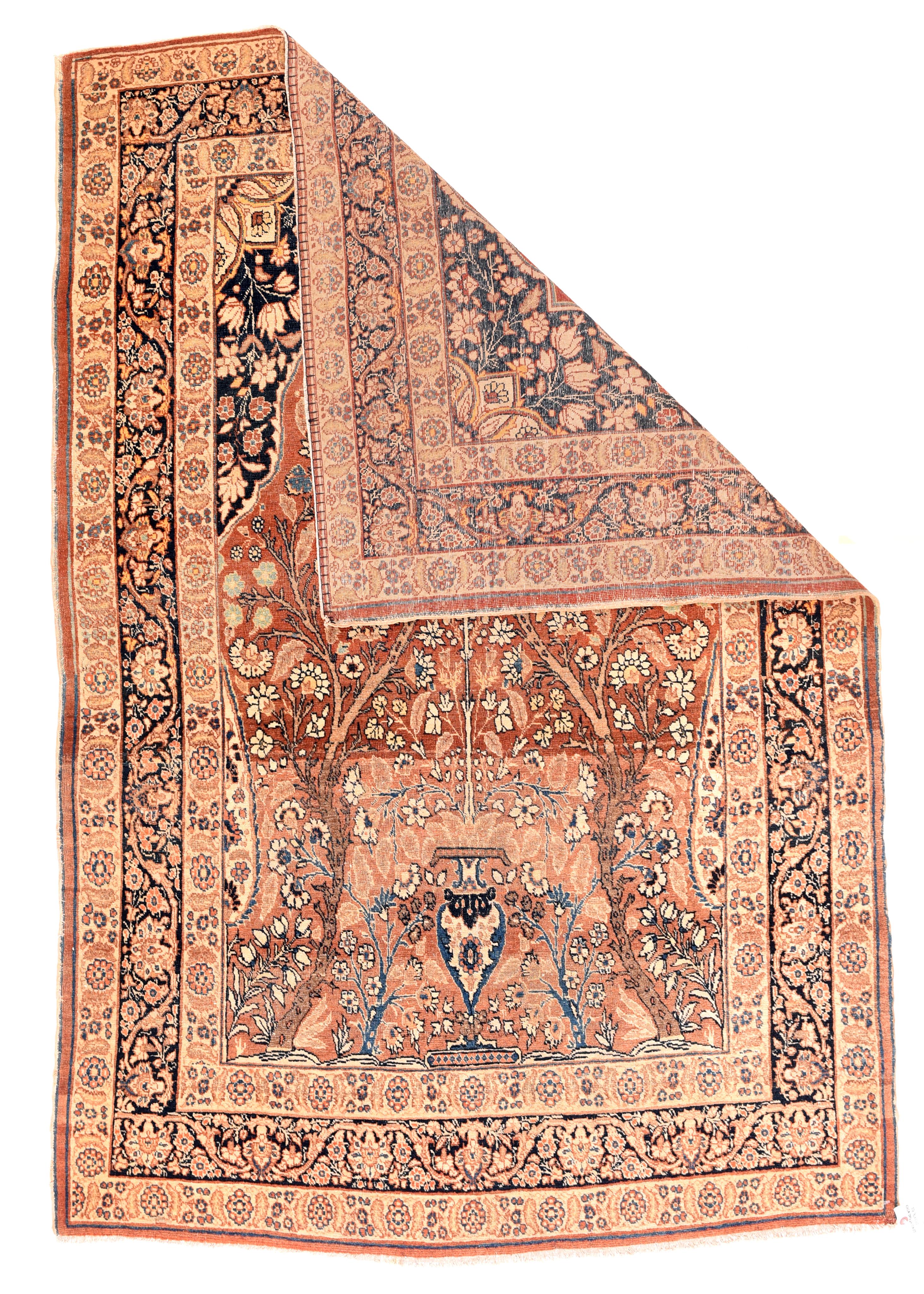 Hand-Knotted Antique Persian Tabriz Haji Jalili Area Rug