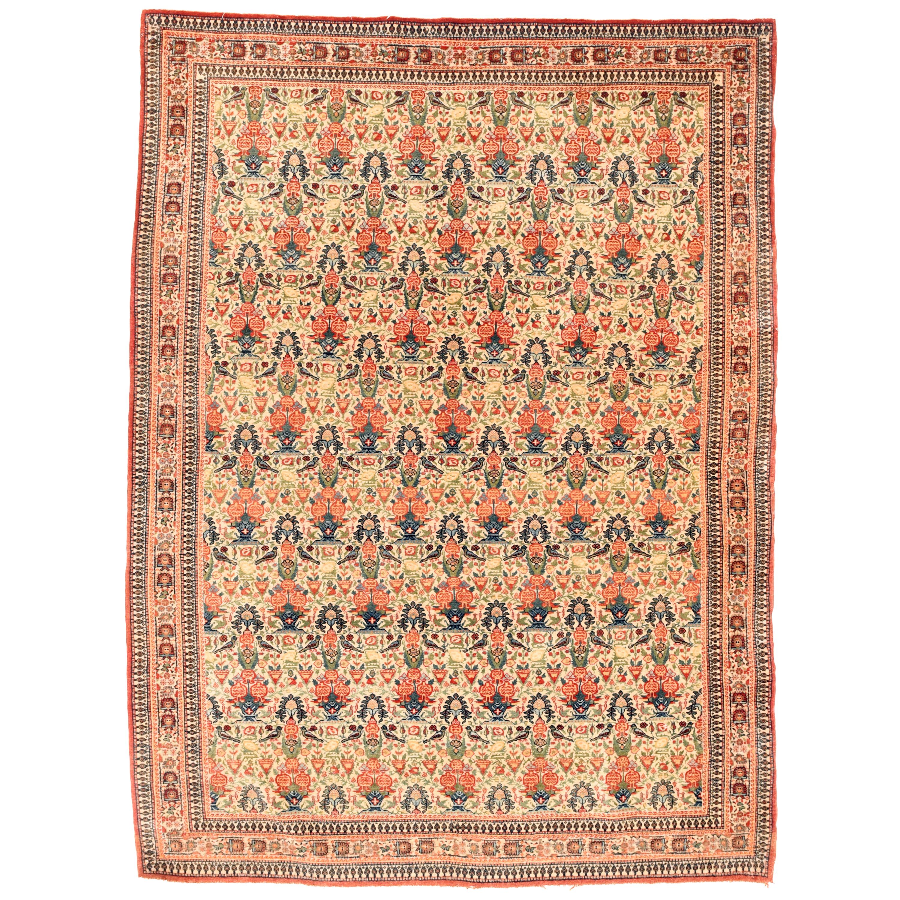 Antique Persian Tehran Area Rug For Sale at 1stDibs