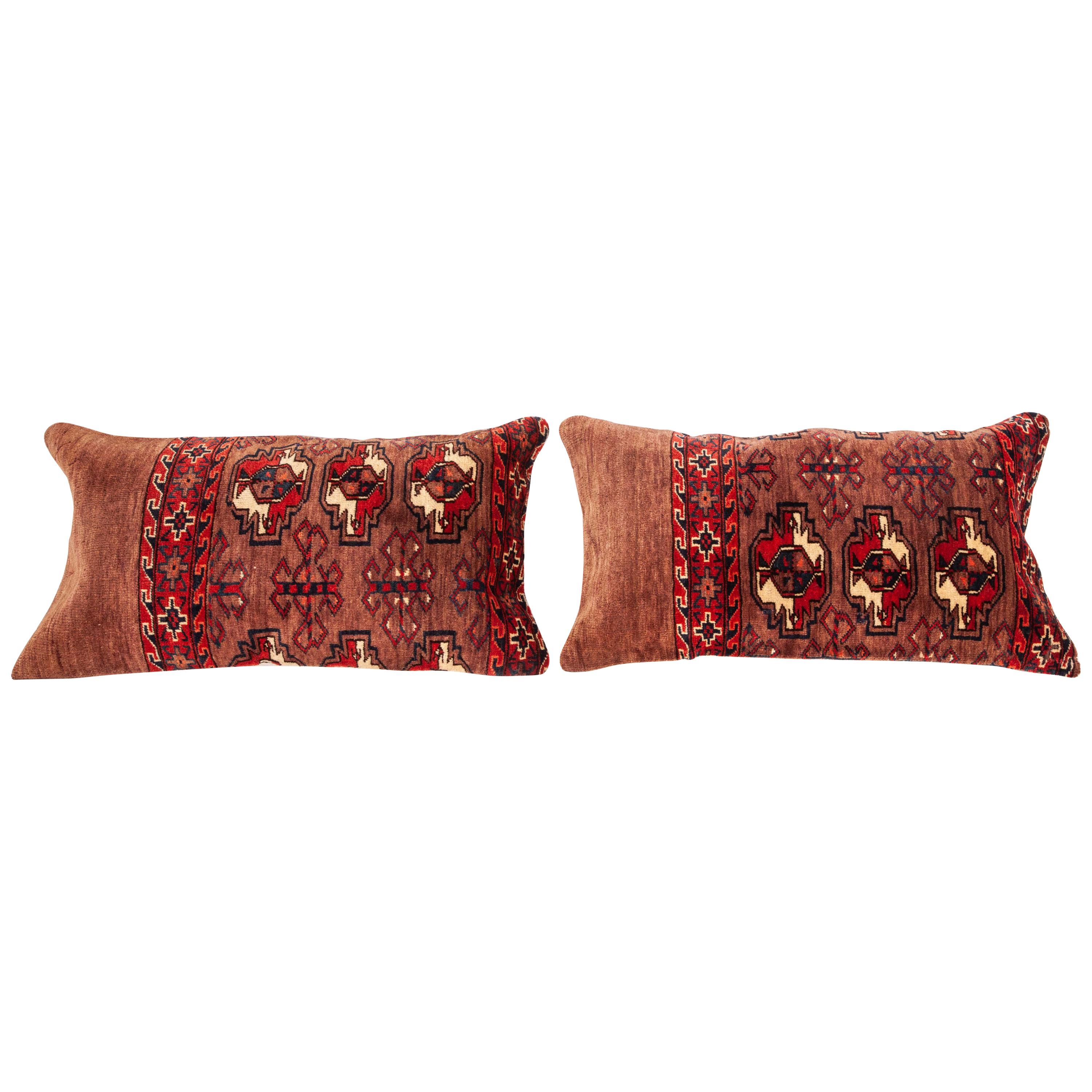 Antique Rug Pillow Case Fashioned from a Turkmen Yomud Chuval/Bag, 19th Century