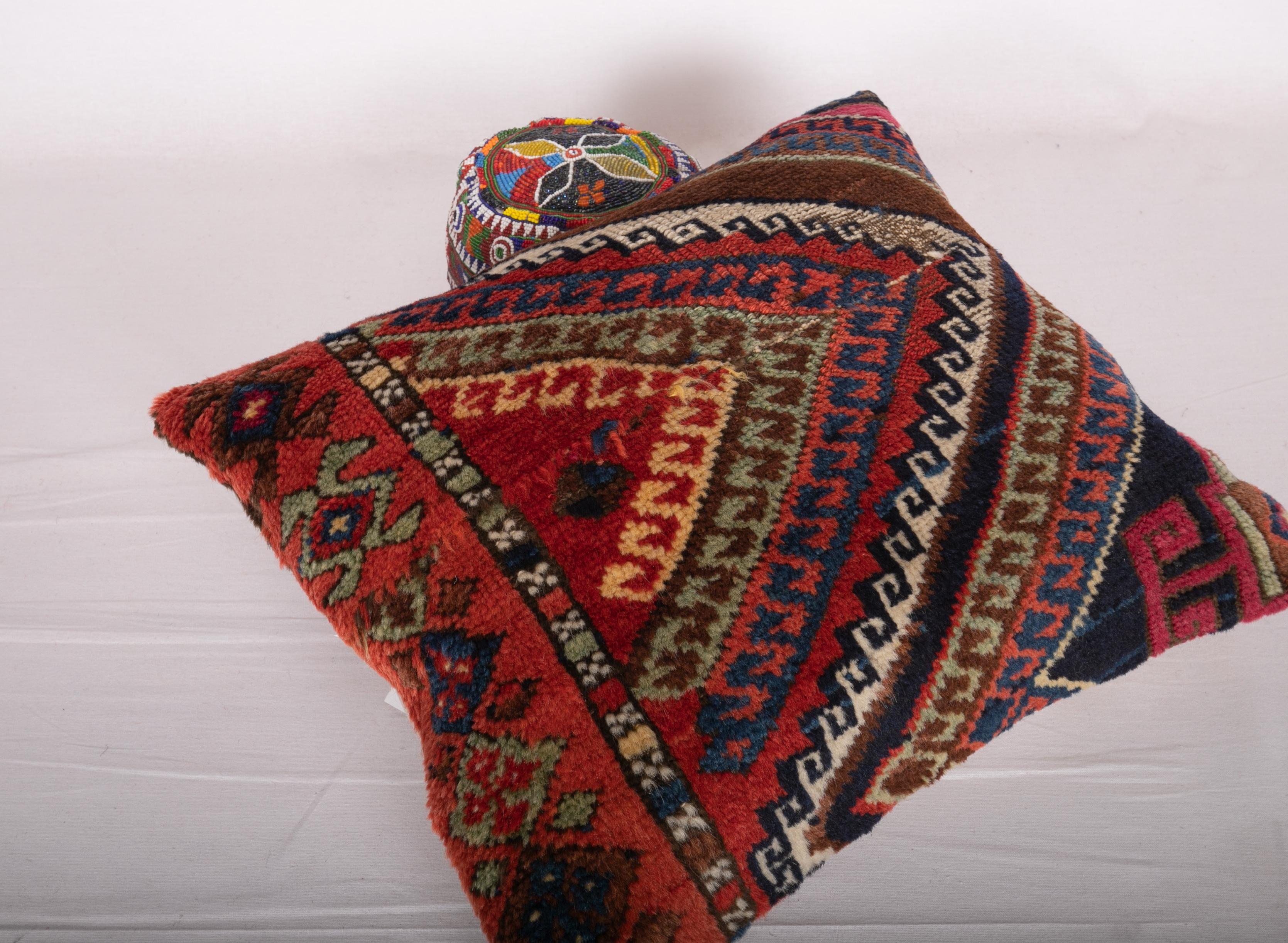 Turkish Antique Rug Pillow Case Made from an East Anatolian Rug Fragment, 19th Century