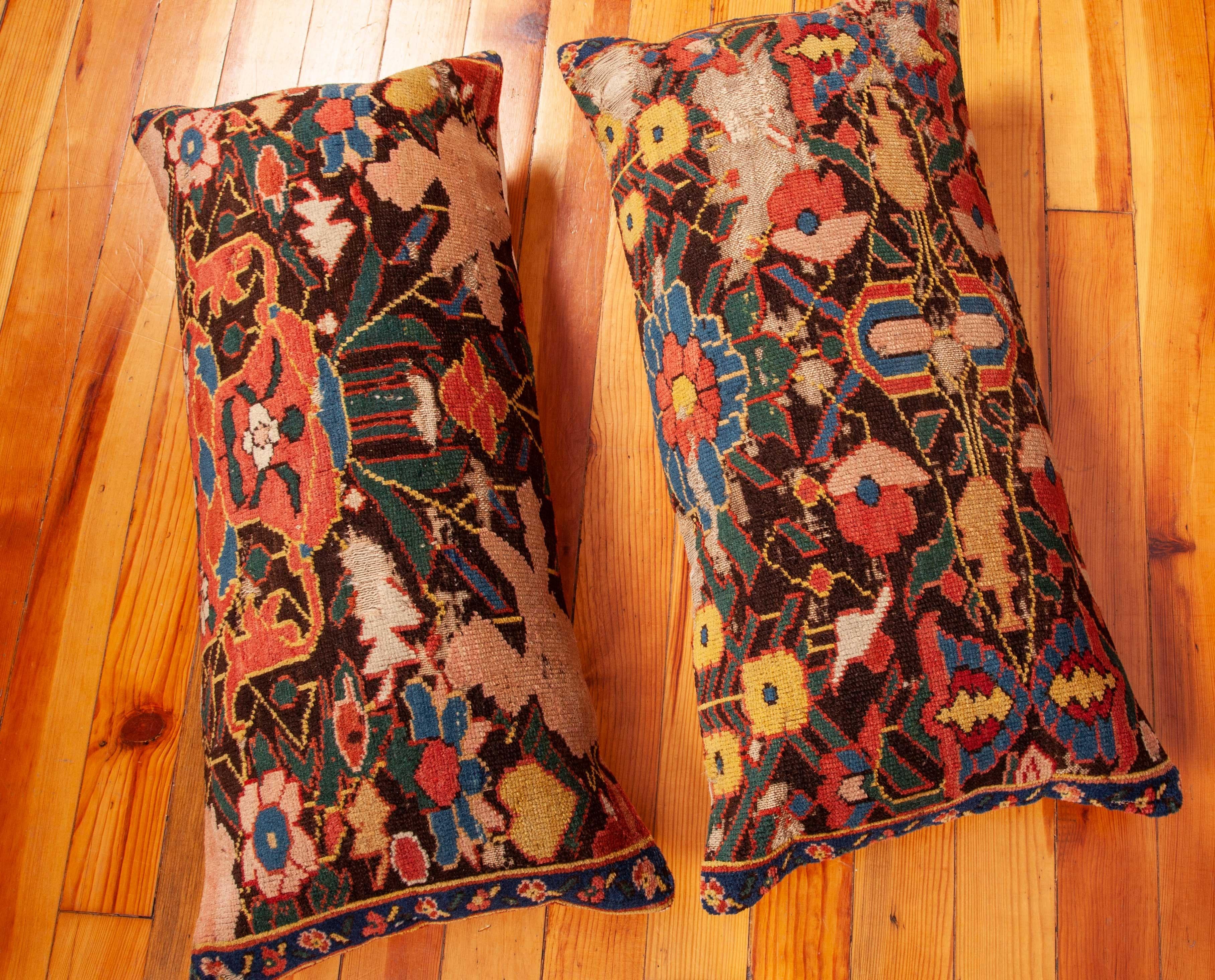Antique Rug Pillow Cases Fashioned from a 19th Century, Caucasian Kuba Rug 3