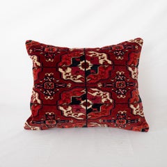 Antique Rug Pillowcase Made from a Late 19th C. Turkmen Tekke Tribe Rug Fragment