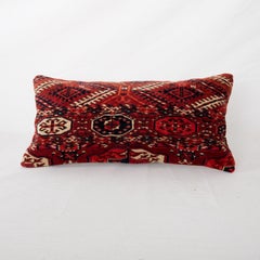 Antique Rug Pillowcase Made from a Late 19th C. Turkmen Tekke Tribe Rug Fragment