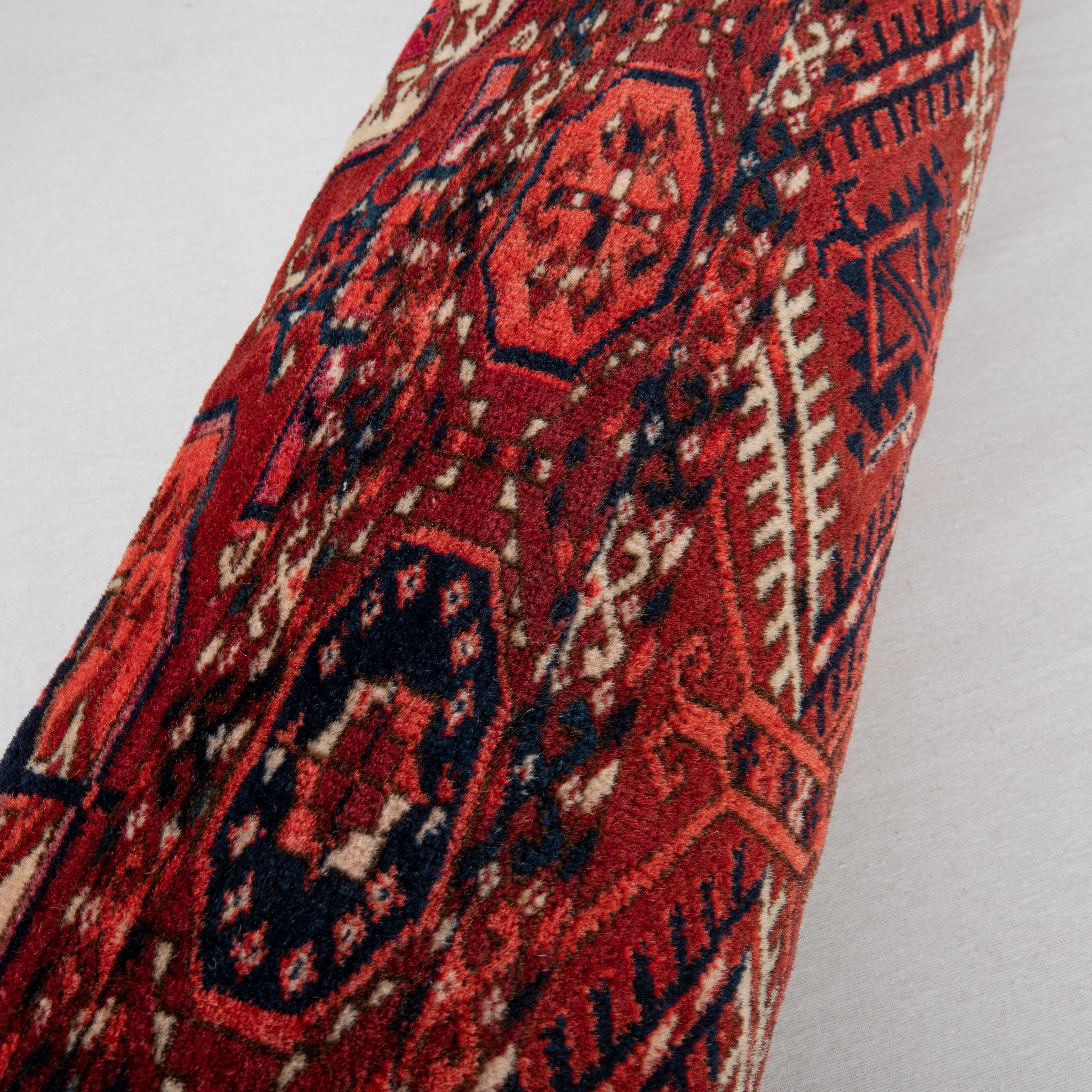 Antique Rug Pillowcase Made from a Late 19th C. Turkmen Tekke Tribe Rug Fragment For Sale 1