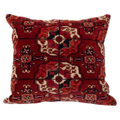 Antique Rug Pillowcase Made from a Late 19th C. Turkmen Tekke Tribe Rug Fragment