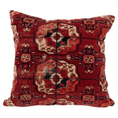 Antique Rug Pillowcase Made from a Late 19th C. Turkmen Tekke Tribe Rug Fragment