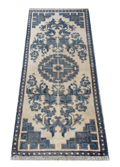 Antique Rug Runner Chinese Rugs Blue Handmade Carpet Runners