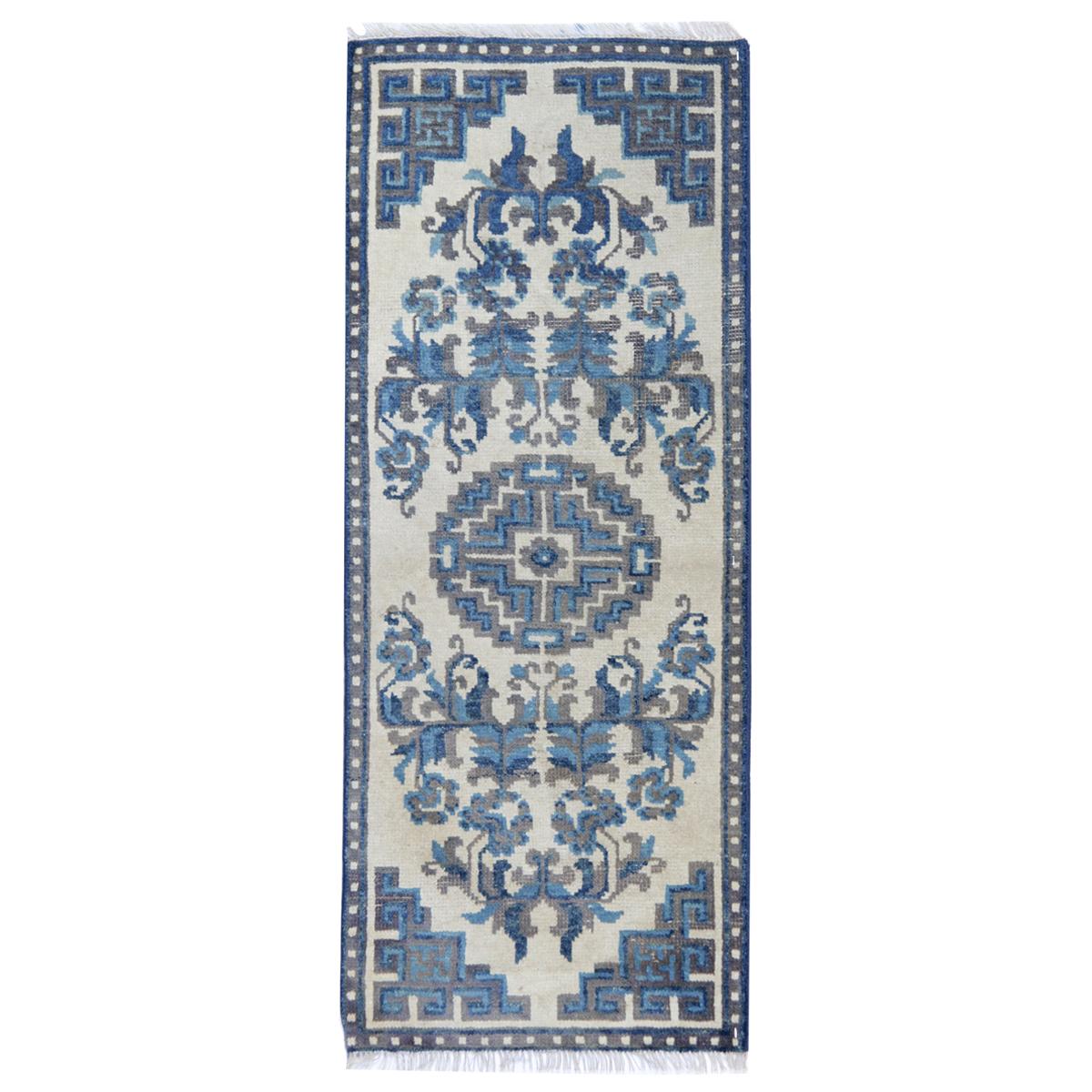 Antique Rug Runner Chinese Rugs Blue Handmade Carpet Runners