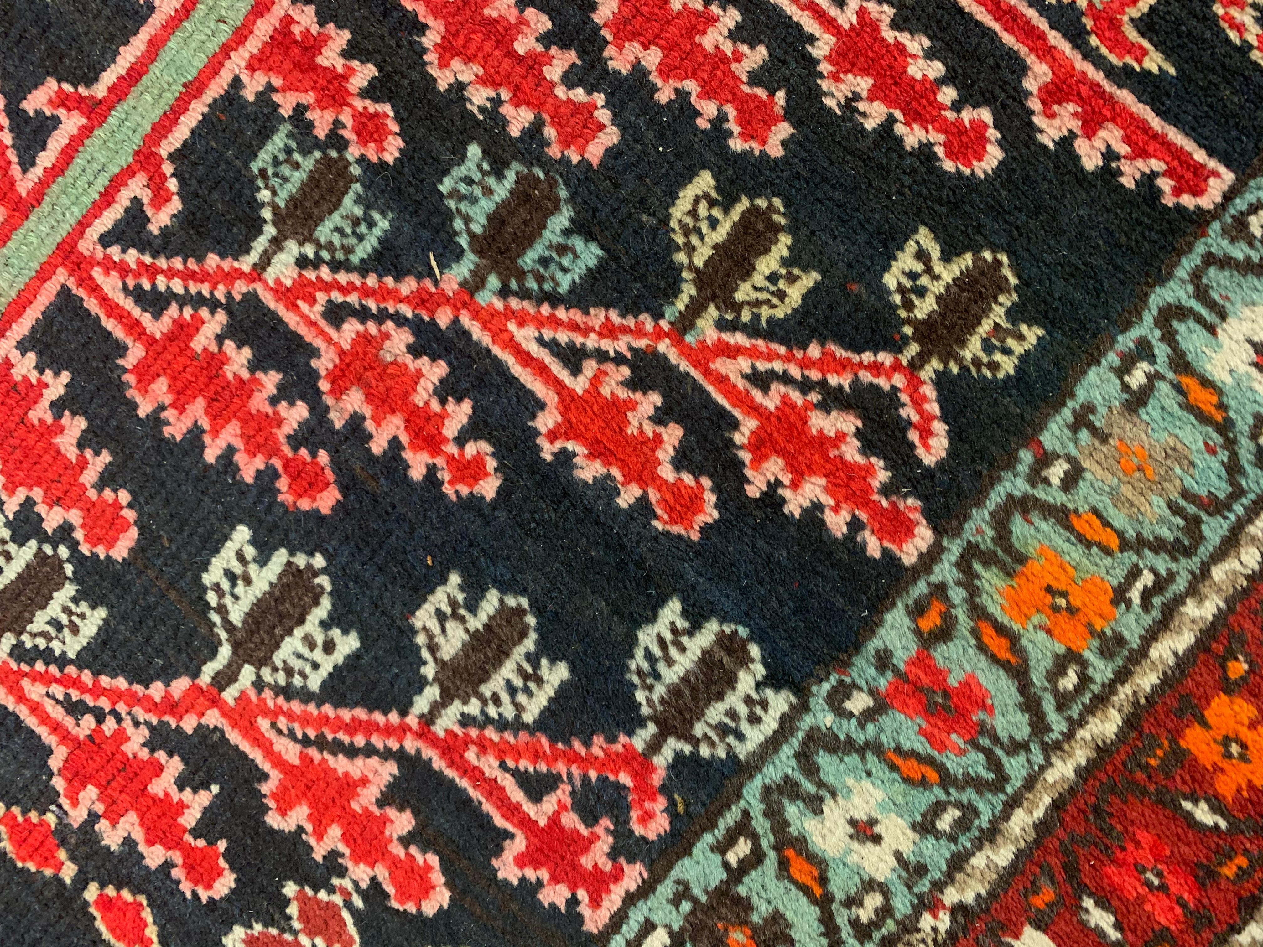 Antique Rug Runner Handmade Oriental Traditional Wool Tribal Carpet For Sale 2