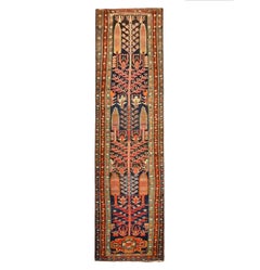 Antique Rug Runner Handmade Oriental Traditional Wool Tribal Carpet