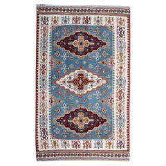 Antique Rug Serbian, Handmade Carpet, Vintage Kilim Rugs, Geometric Oriental Rug