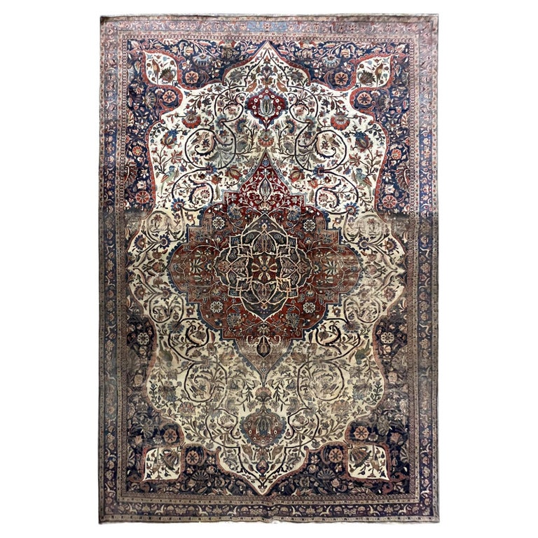 Large Antique Area Rug Antique Rug Traditional Carpet Large Wool Living-Room Rug For Sale at ...