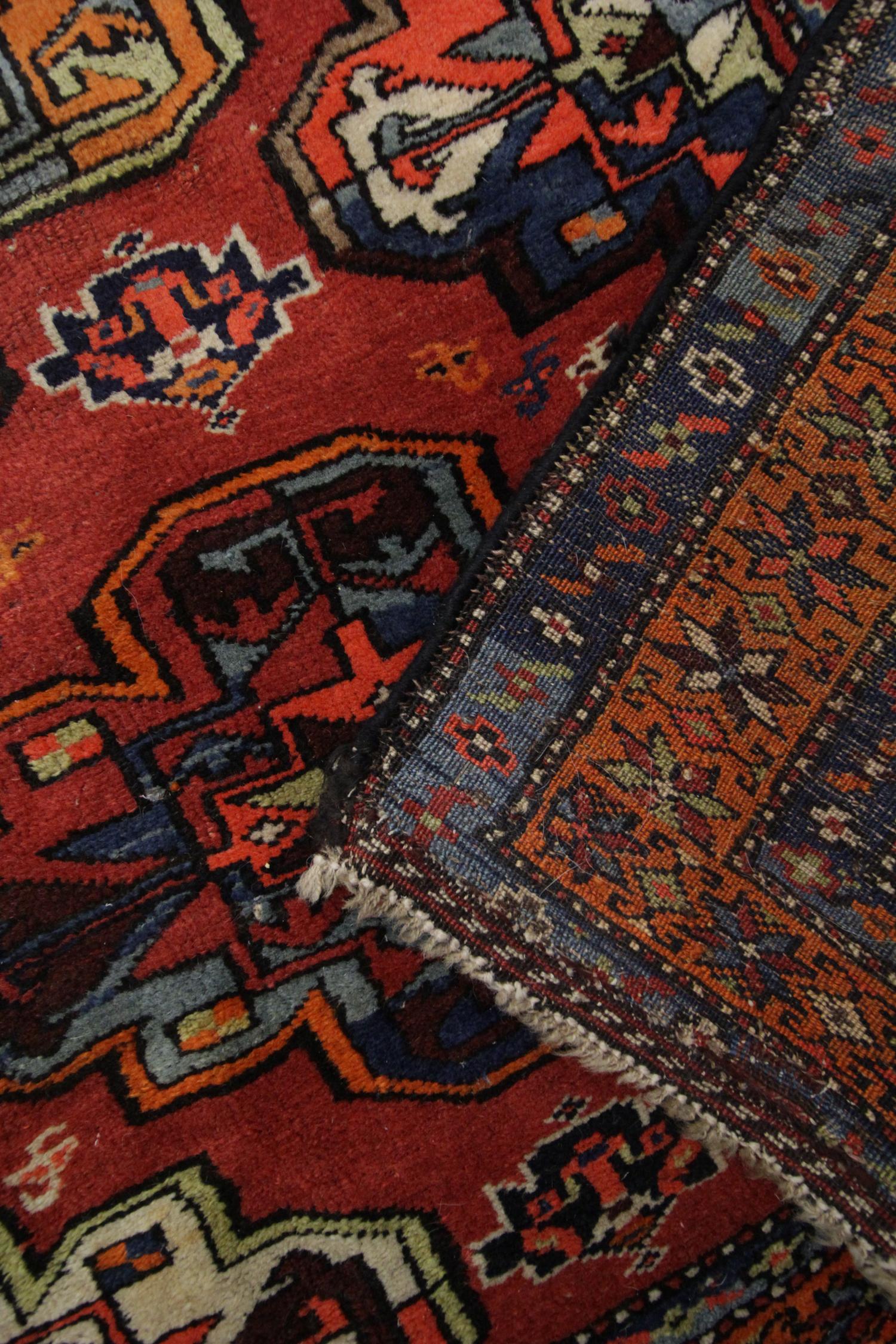 Hollywood Regency Antique Rug, Turkmen Oriental Runner, Living Room Carpet Runner For Sale