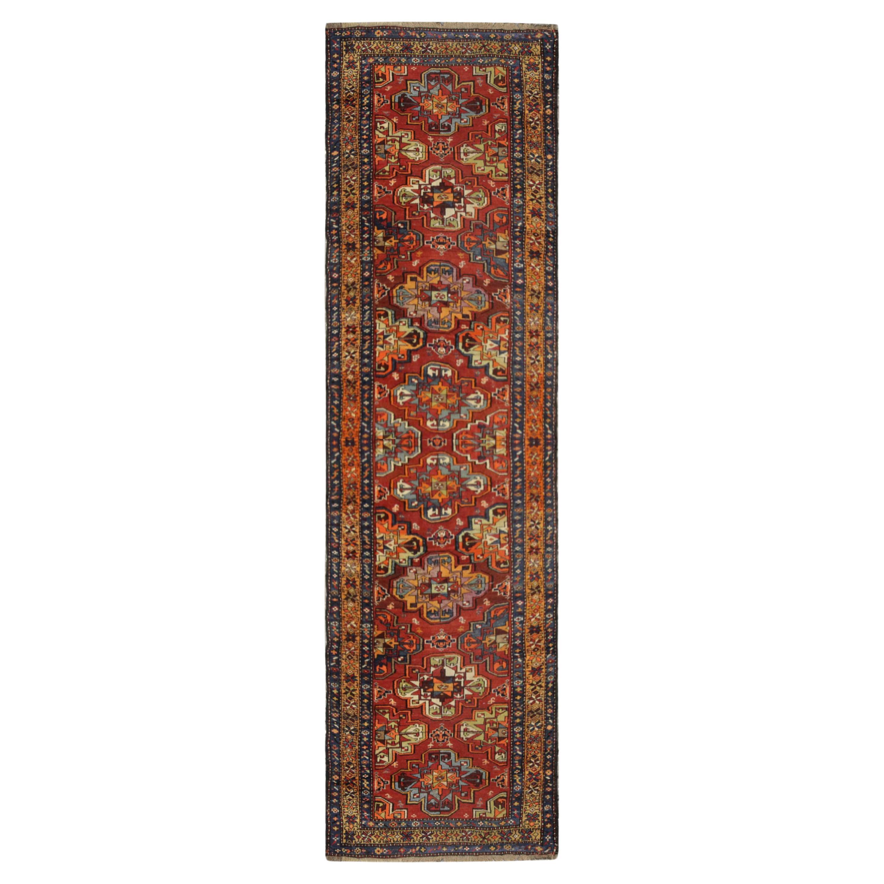 Antique Rug, Turkmen Oriental Runner, Living Room Carpet Runner